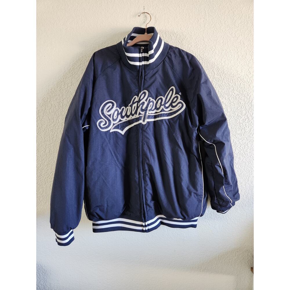 Y2K SouthPole Men's Insulated Jacket Blue/White XL